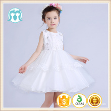 2017 top quality mangas Da Flor do bebê meninas vestido moda quente crianças padrões de renda vestido Lindo para 3-12years